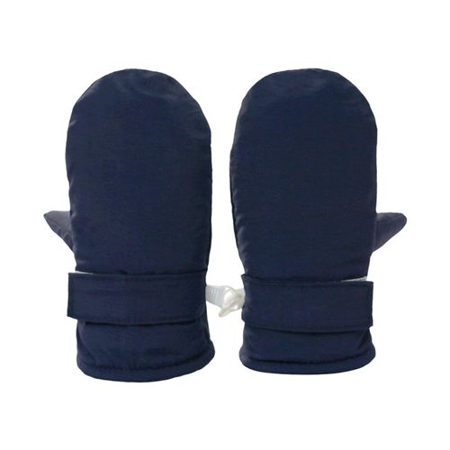 1 Paire De Mitaines D'hiver Pour Enfants De 1 À 8 Ans, Doublées En Peluche Épaisse, Coupe-Vent, Rétention De Chaleur, Gants D'extérieur Par Temps Froid, Sangle Réglable, Gants De Ski Antidérapants Double Couche-Bleu Marine M