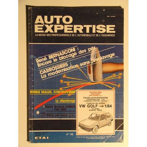 Auto Expertise, N° 110 Décembre 1984 - Vw Golf I-> 1/ 84 2/4 Portes Esence - Diesel