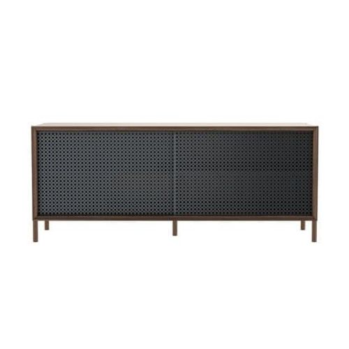 Hartã¿ - Buffet Gabin Sans Tiroirs  - Noyer/Gris Pigeon - 122 Cm  - Gris