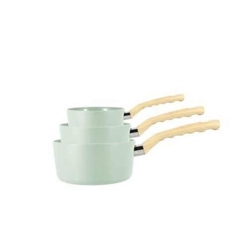 Menastyl - Set 3 Casseroles Celadon Aluminium Compatible Induction 16/18 Et 20cm  - Vert