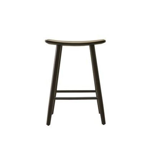 Bois Dessus Bois Dessous - Tabouret En Teck Massif Noir 65 Cmambre - Noir