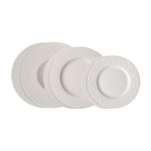 Villeroy & Boch - Manufacture Rock Blanc Plate Set 6pcs Ec  - Blanc