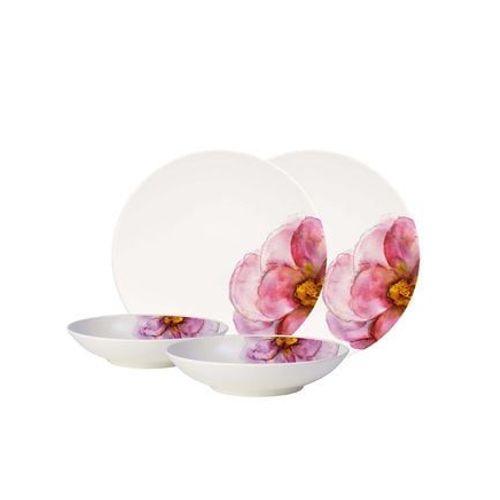 Villeroy & Boch - Rose Garden Service De Table 4pcs Ec  - Blanc
