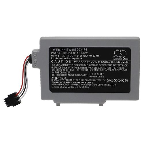 Batterie Vhbw Compatible Avec Nintendo Wii U 8gb Gamepad, Manette 8gb (2450 Mah, 3.7 V, Li-Ion)