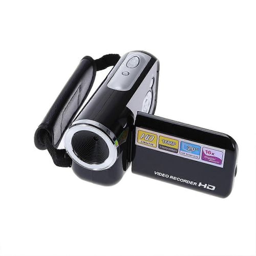 Mini Caméscope vidéo DV portable 16 millions de pixels Appareil photo numérique LED Flash Zoom numérique 2,0 pouces (noir)