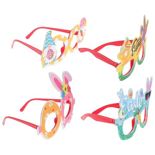 4pcs Easter Party Eyeglasses Felt Décoratif Enfants Lunettes Pâques Photo Props