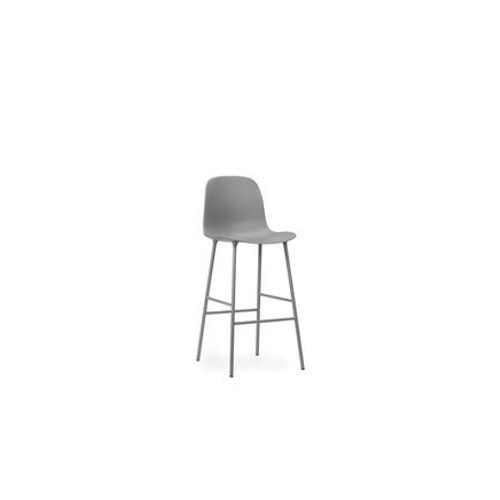 Normann Copenhagen - Chaise De Bar Form Structure En Acier - Gris - 75 Cm - Gris