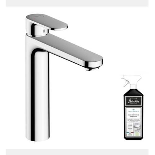 Hansgrohe - Mitigeur lavabo HANSGROHE 190 sans tirette ni vidage chrome + nettoyant Briochin  - Rose