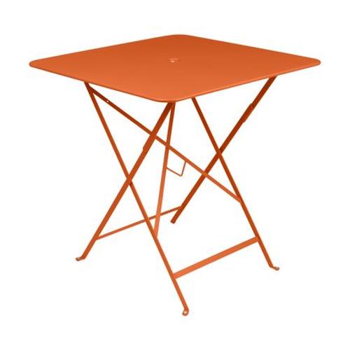 Fermob - Table De Jardin Pliable Bistro Acier Carotte 71 X 71 Cm - Orange