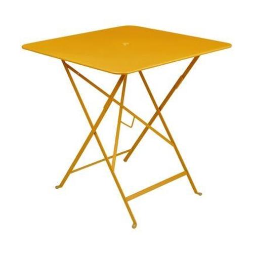 Fermob - Table De Jardin Pliable Bistro Miel 71 X 71 Cm - Jaune