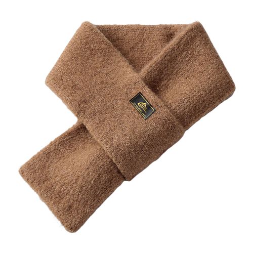 Écharpe Coupe-Vent Anti-Rétrécissement Pour Homme, Écharpe Thermique Douce Et Moelleuse, Élastique, Perçage Croisé, Rectangulaire, Pour Étudiant, Pour L'extérieur-Chameau