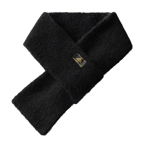 Écharpe Coupe-Vent Anti-Rétrécissement Pour Homme, Écharpe Thermique Douce Et Moelleuse, Élastique, Perçage Croisé, Rectangulaire, Pour Étudiant, Pour L'extérieur-Noir