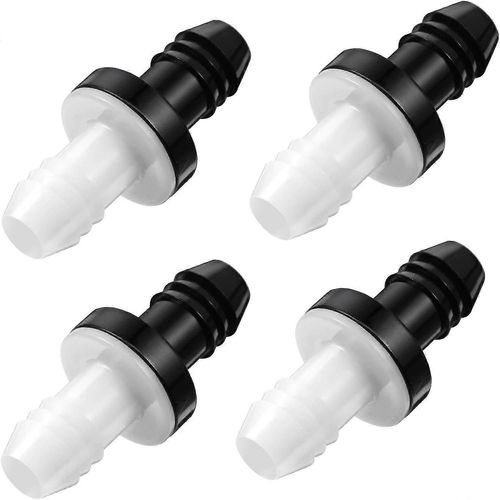 4 Pcs Clapet Anti-Retour 3/8 Pouces 10 Mm Abs Clapet Anti-Retour Plug-In Fuel Oil Eau Gaz Air Clapet Anti-Retour Unidirectionnel