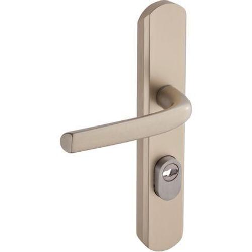 Vachette - 2 poignées de porte blindées champagne entraxe 195 mm - Beige