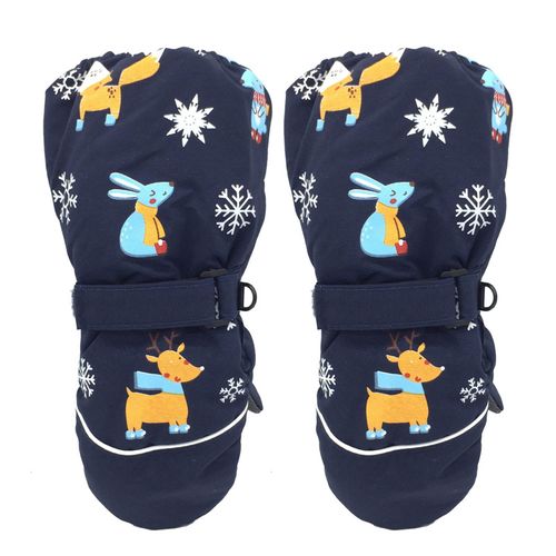 Gants De Neige Imperméables Pour Enfants, 1 Paire, Bande De Fixation Réglable, Boucle De Suspension, Gants D'équitation Coupe-Vent Pour Usage Quotidien-Cyan