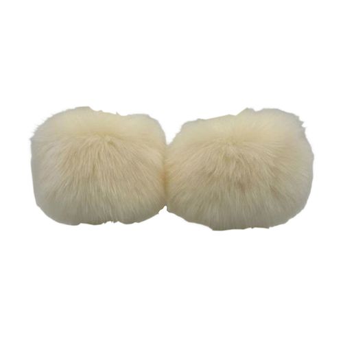 1 Paire De Manchons De Bras Tendance Pour Femmes, Taille Universelle, Chaud, Polyvalent, Élégant, Fausse Fourrure, Couvre-Bras D'hiver-Beige