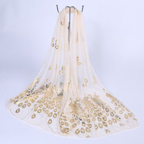 Écharpe Paon Longue Et Douce Pour Femmes, Châle De Plage, Douze Couleurs, Printemps-Automne-Beige