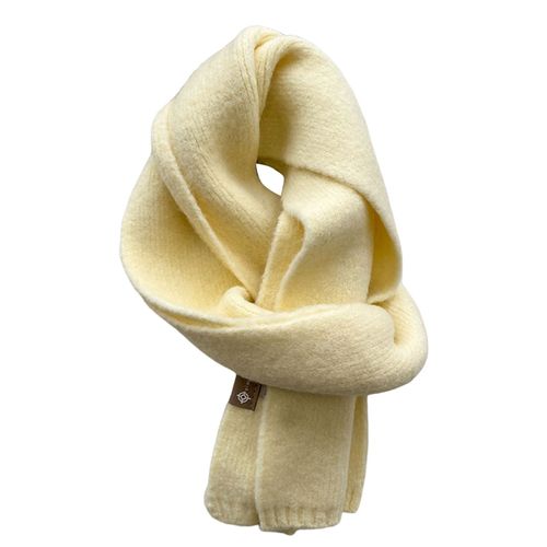 Écharpe Coupe-Vent D'hiver Pour Hommes, Couleur Unie, Tricot Doux Et Épais, Garde Au Chaud Et Confortable, Unisexe, Style Coréen, Pour L'extérieur-Jaune