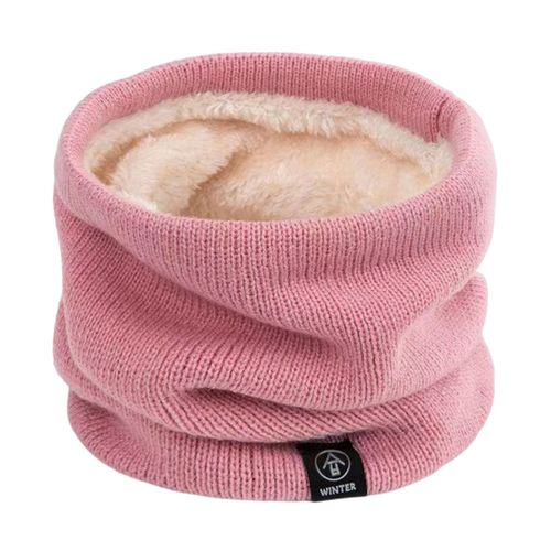Guêtre De Cou Pour Hommes Et Femmes, Doublure En Peluche Épaisse, Écharpe Élastique Pour Temps Froid, Accessoire Polyvalent D'extérieur Et D'intérieur, Hiver-Rose