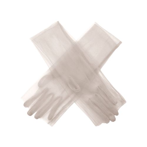1 Paire De Couvre-Bras De Bal Pour Femmes, Maille Transparente Fine Plissée À Cinq Doigts, Spectacles De Style Littéraire, Accessoire Photo De Mariage De Mariée, Manchettes-Gris