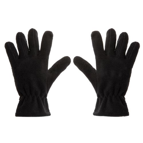 1 Paire De Gants Pour Enfants En Polaire Couleur Unie Cinq Doigts Thermique Doigt Complet Garder Au Chaud Poignet Élastique Épaissir Gants D'hiver Pour Enfants Pour Les Activités De Plein Air-Noir S