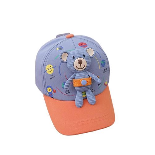 Chapeau Pour Enfants Casquette De Baseball Ours De Dessin Animé (Bleu, Circonférence Du Chapeau 48-54 Cm) Chapeau Pare-Soleil De Dessin Animé Chapeau Décontracté De Printemps Et D'été