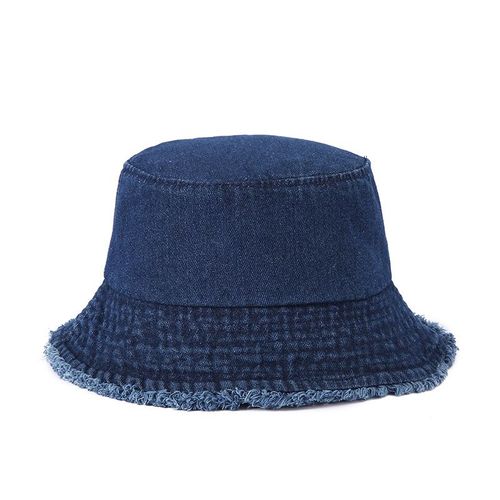 Deep Blue - Bob Pour Femme, Large Bord, Été, Voyage, Pliable, Upf 50+, En Coton