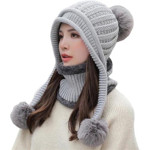 Ensemble Bonnet Et Écharpe Péruvienne Pour Femme, Cache-Oreilles Et Bonnet D'hiver
