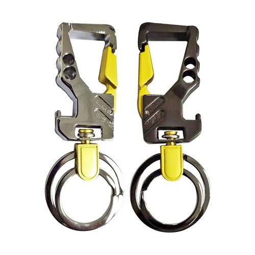 Deux Ensembles De Porte-Clés Décapsuleur En Métal Chromé Et Noir Pistolet Avec Boucle De Ceinture-Générique