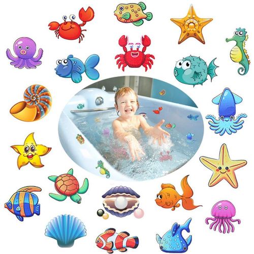 Lot de 20 antidérapants pour baignoire et douche - Imperméables et durables - 9