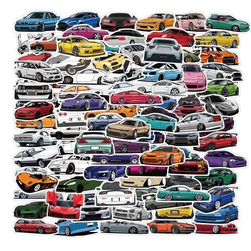 Lot De 100 Autocollants Graffitis Pour Voiture, Ordinateur, Moto, Vélo, Casque, Skateboard, Guitare, Bouteille D'eau, Décoration Cool, Cadeaux