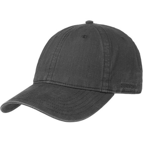 Noir-Femme/Homme - Protection Solaire Ajustée En Coton Avec Visière, Fermée À L'arrière Printemps-Été