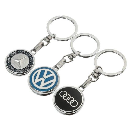 Porte-Clés En Métal Avec Logo De Voiture Volkswagen Audi Benz En Émail, Trois Pièces, Porte-Clés, Pendentif Pour Véhicule Publicitaire
