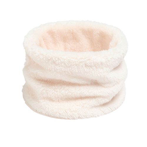 Écharpe Thermique Pour Femmes, Couleur Unie, Écharpe Chaude Pour Temps Froid, Col Haut, Polaire De Corail, Enveloppe De Cou Confortable Pour L'hiver-Beige