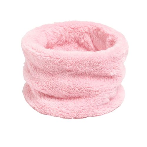 Écharpe Thermique Pour Femmes, Couleur Unie, Écharpe Chaude Pour Temps Froid, Col Haut, Polaire De Corail, Enveloppe De Cou Confortable Pour L'hiver-Rose