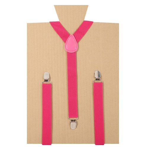 Bretelles Élastiques Unisexes En Forme De Y, Bretelles Réglables À Clipser Pour Hommes Et Femmes-Rose