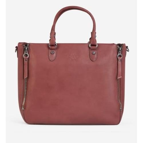 Arthur & Aston - Grand sac cabas en cuir - Rouge