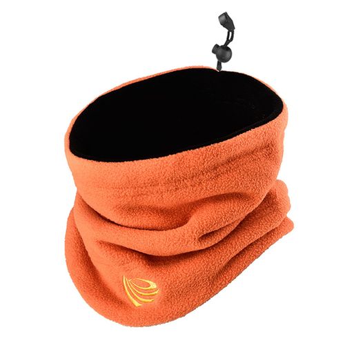 Écharpe De Cyclisme D'hiver Pour Hommes, Cordon De Serrage Réglable, Peluche Épaisse, Coupe-Vent, Rétention De Chaleur, Doux Et Chaud, Chauffe-Cou, Accessoires D'hiver-Orange