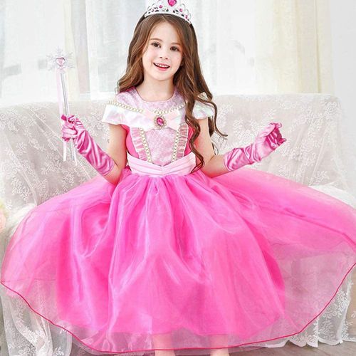 1 Paire De Gants De Princesse En Faux Cristal Avec N?ud Papillon Brillant Et Soyeux, Accessoires De Déguisement En Satin Pour Enfants, Gants De Costume Longs Et Formels Pour La Vie Quotidienne-Rose