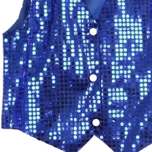 Gilet De Costume À Paillettes Unisexe Coloré Pour Enfants, Gilet À Paillettes Sans Manches Pour Fête-Marine S