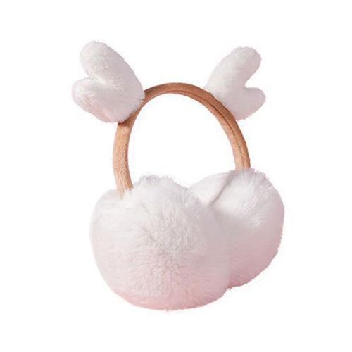 Cache-Oreilles Attrayants Doublure Épaisse Fausse Fourrure De Lapin Chaud Haute Élasticité Femmes Cache-Oreilles Pour Un Usage Quotidien-Blanc