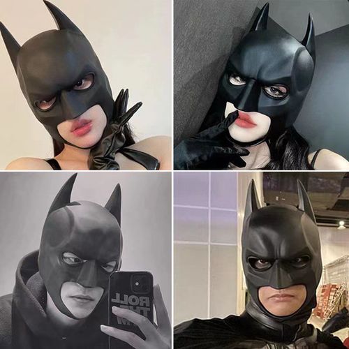 Masque D'oreille En Latex Réaliste, Effet 3d, Couverture Faciale De Chauve-Souris, Personnage De Film, Homme Chauve-Souris, Masque De Cosplay, Accessoires D'halloween, Accessoires De Fête