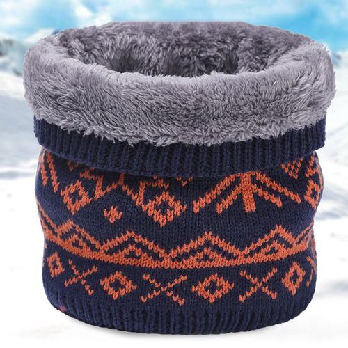 Cache-Cou Coupe-Vent Chaud En Fiber Acrylique Double Couche, Écharpe De Cou D'hiver Pour Enfants-Rose