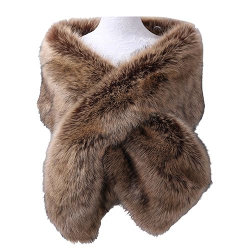 Châle En Fausse Fourrure Pour Femmes, Couleur Unie, Épais, Toucher Fin, Long Style, Écharpe Ponchos, Streetwear, Automne Hiver-Un