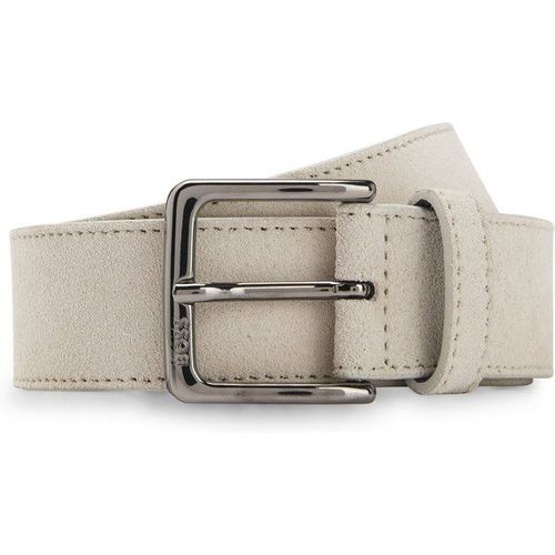 Ceinture En Cuir Suédé Avec Boucle Argentée À Logo Gravé115,80,85,90