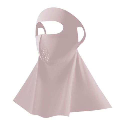 Protège-Visage Couleur Unie Ajustement Réglable Respirabilité Supérieure Protection Solaire Protection Uv Extensible Guêtre De Cou-Rose