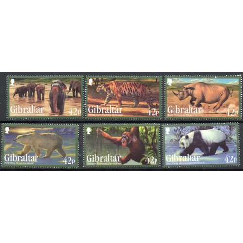 Gibraltar Timbres Animaux En Voie De Disparitions 2011