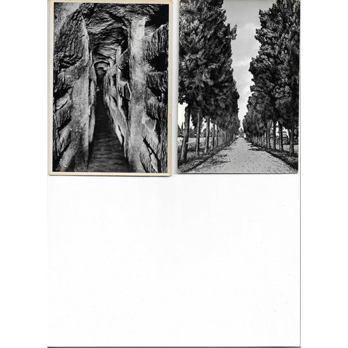 2 Cartes Postales Semi Modernes En Noir Et Blanc Non Circulées Catacombes Italie Rome