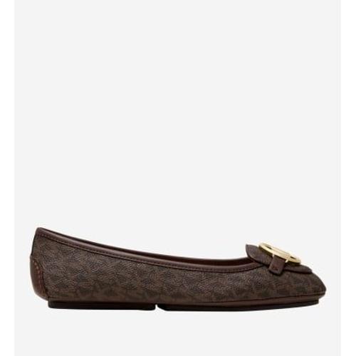 Michael Michael Kors Mocassins Lillie Cuir Logotypé Marron