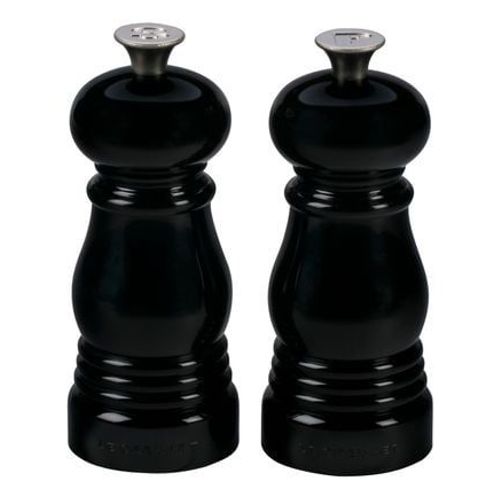 Le Creuset - 2 Moulins Sel Et Poivre Bois Noir 11 Cm - Noir